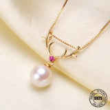 925 Sterling Silver Pearl Necklace