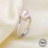 925 Sterling Silver Pearl Ring