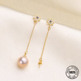 925 Sterling Silver Pearl Earrings